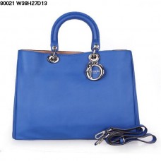 Dior Diorissimo Jumbo-Tasche Saphirblaues Nappaleder (silbrige Hardware) 8002 Dior Diorissimo Jumbo-Tasche Saphirblaues Nappaleder (silbrige Hardware) 8002