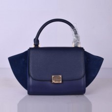 Celine Kleine Trapeze Ledertasche Marineblau Celine Kleine Trapeze Ledertasche Marineblau