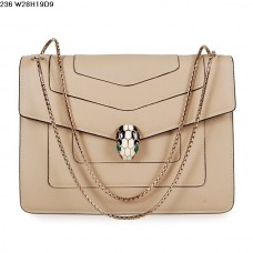 Bvlgari Serpenti GM Tasche aus Kalbsleder in Apricot