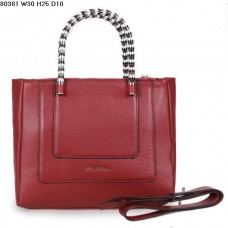 Bvlgari Neue Serpenti Ferrari Handtasche aus Leder, Purpurrot, 80381