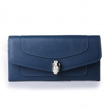 Bvlgari Serpenti Original Ledergeldbörse Blau 201302 Bvlgari Serpenti Original Ledergeldbörse Blau 201302