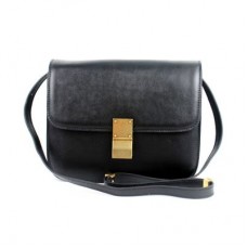 Celine Clasp Classic Box Medium Bag Schwarz