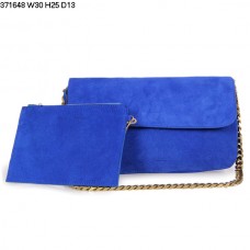 Celine Gourmette Schultertasche aus Wildleder, Blau, 371648 Celine Gourmette Schultertasche aus Wildleder, Blau, 371648