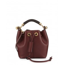Chloe Gala Kleine Leder-Beuteltasche Bordeaux Chloe Gala Kleine Leder-Beuteltasche Bordeaux