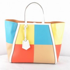 Fendi 2Jours Multicolor Blue Ferrari Ledertasche Fendi 2Jours Multicolor Blue Ferrari Ledertasche