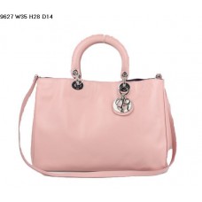 Dior Diorissimo Tasche aus rosafarbenem Nappaleder (silberne Beschläge) 9627 Dior Diorissimo Tasche aus rosafarbenem Nappaleder (silberne Beschläge) 9627
