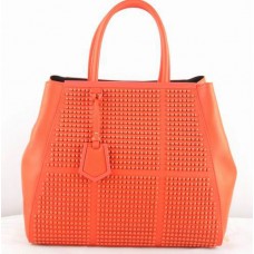 Fendi 2Jours Clinch Bolt Bag aus orangefarbenem Saffiiano-Leder Fendi 2Jours Clinch Bolt Bag aus orangefarbenem Saffiiano-Leder