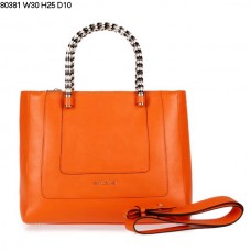 Bvlgari New Hand Carry Serpenti Ferrari Ledertasche Orange 80381 Bvlgari New Hand Carry Serpenti Ferrari Ledertasche Orange 80381