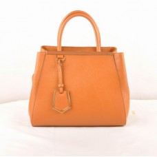 Fendi 2jours kleine Tasche aus erdfarbenem Leder mit gekreuzten Adern Fendi 2jours kleine Tasche aus erdfarbenem Leder mit gekreuzten Adern