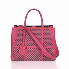 Fendi 2Jours Pfirsichfarbene Ferrari Leder-Clinch-Bolt-Tasche Fendi 2Jours Pfirsichfarbene Ferrari Leder-Clinch-Bolt-Tasche