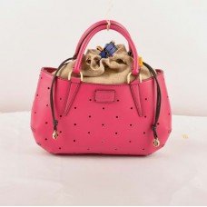 Fendi B Fab Pfirsichfarbene Ferrari Ledertasche mit Perforation, mittelgroß, Henkeltasche Fendi B Fab Pfirsichfarbene Ferrari Ledertasche mit Perforation, mittelgroß, Henkeltasche