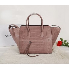 Celine Boston Tasche aus grauem Krokoleder Celine Boston Tasche aus grauem Krokoleder
