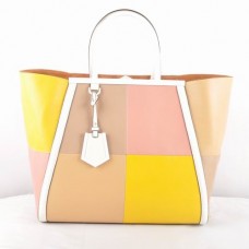 Fendi 2Jours Multicolor Apricot Ferrari Ledertasche Fendi 2Jours Multicolor Apricot Ferrari Ledertasche
