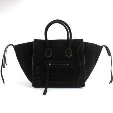 Celine Boston Schwarze quadratische Wildledertaschen Celine Boston Schwarze quadratische Wildledertaschen