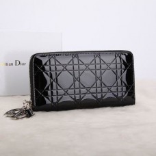 Dior Escapade Geldbörse aus Lackleder D0811 Schwarz