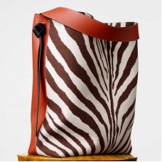 Celine Zebra Printed Twisted Cabas Small Bag