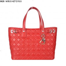 Dior Panarea Große Schultertasche aus rotem Lammleder (goldene Beschläge) 9626