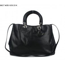Dior Diorissimo Tasche, schwarzes Nappaleder (silberne Beschläge) 9627 Dior Diorissimo Tasche, schwarzes Nappaleder (silberne Beschläge) 9627