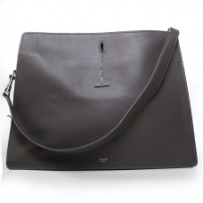 Celine Original Leder-Schultertasche Grau 3355