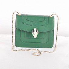 Bvlgari Serpenti Original Leder-Schultertasche Grün 604 Bvlgari Serpenti Original Leder-Schultertasche Grün 604