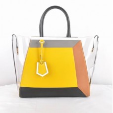 Fendi 2Jours Gelbe Transparente PVC-Tasche