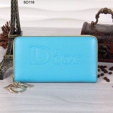 Christian Dior Geldbörse mit Reißverschluss in Himmelblau 116 Christian Dior Geldbörse mit Reißverschluss in Himmelblau 116