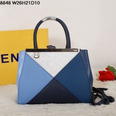 Fendi 2Jours Multicolor Saphirblaue Ferrari Ledertasche 8848 Fendi 2Jours Multicolor Saphirblaue Ferrari Ledertasche 8848