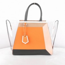 Fendi 2Jours Orange Transparente PVC-Tasche Fendi 2Jours Orange Transparente PVC-Tasche