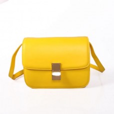 Celine Classic Box Calfskin Flap Bag Gelb