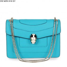 Bvlgari Serpenti GM Tasche aus Kalbsleder in Marineblau