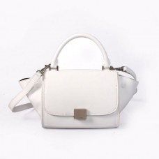 Celine Kleine Trapez-Ledertasche Weiß Celine Kleine Trapez-Ledertasche Weiß