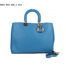 Dior Diorissimo Jumbo-Tasche Blaues Nappaleder (silbrige Hardware) 8002 Dior Diorissimo Jumbo-Tasche Blaues Nappaleder (silbrige Hardware) 8002