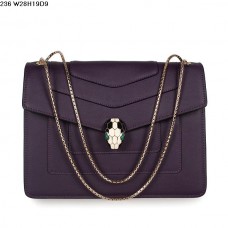 Bvlgari Serpenti GM Tasche aus Kalbsleder in Lila