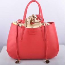 Fendi B Fab Große Henkeltasche aus wassermelonenrotem Hirschleder Fendi B Fab Große Henkeltasche aus wassermelonenrotem Hirschleder