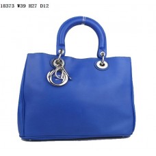 Dior Diorissimo Jumbo-Tasche Saphirblaues Nappaleder (silbrige Hardware) 18373 Dior Diorissimo Jumbo-Tasche Saphirblaues Nappaleder (silbrige Hardware) 18373