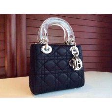 Replika Dior Lady Handtasche aus schwarzem Leder Replika Dior Lady Handtasche aus schwarzem Leder