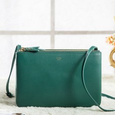 Celine Small Trio Crossbody Bag aus grünem Kalbsleder Celine Small Trio Crossbody Bag aus grünem Kalbsleder