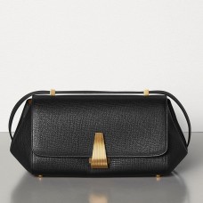 Bottega Veneta Kleine BV Angle Bag in Schwarz Palmellato Bottega Veneta Kleine BV Angle Bag in Schwarz Palmellato