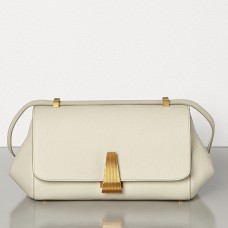 Bottega Veneta Kleine BV Angle Bag in Weiß Palmellato Bottega Veneta Kleine BV Angle Bag in Weiß Palmellato