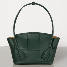 Bottega Veneta kleine Arco 33 Tasche aus grünem genarbtem Kalbsleder Bottega Veneta kleine Arco 33 Tasche aus grünem genarbtem Kalbsleder