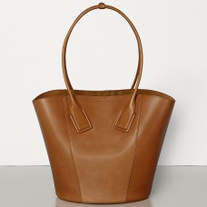 Bottega Veneta Medium Basket Tote aus braunem Kalbsleder Bottega Veneta Medium Basket Tote aus braunem Kalbsleder