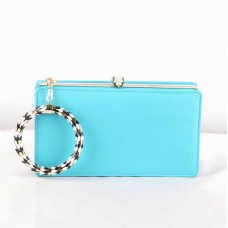 Bvlgari Serpenti Original Pochette mit Lederrahmen, Himmelblau 82121 Bvlgari Serpenti Original Pochette mit Lederrahmen, Himmelblau 82121
