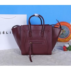 Celine Boston Tasche aus burgunderfarbenem Kalbsleder Celine Boston Tasche aus burgunderfarbenem Kalbsleder
