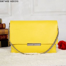 Celine Blade Flap Schultertasche aus Kalbsleder, Zitronengelb 5367