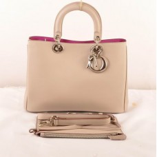 Dior Diorissimo Medium Tasche Beige Originalleder (Goldene Beschläge) 603 Dior Diorissimo Medium Tasche Beige Originalleder (Goldene Beschläge) 603