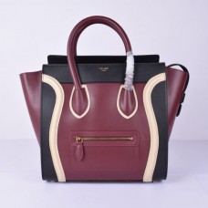 Celine Große Gepäcktasche Schwarz Weinweiß Celine Große Gepäcktasche Schwarz Weinweiß