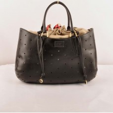 Fendi B Fab Schwarze Ferrari Ledertasche mit Perforation, große Henkeltasche Fendi B Fab Schwarze Ferrari Ledertasche mit Perforation, große Henkeltasche