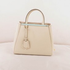 Fendi 2jours Beige Cross Veins Leder Kleine Tasche Fendi 2jours Beige Cross Veins Leder Kleine Tasche