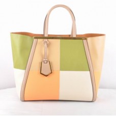Fendi 2Jours Multicolor Yellow Ferrari Ledertasche Fendi 2Jours Multicolor Yellow Ferrari Ledertasche