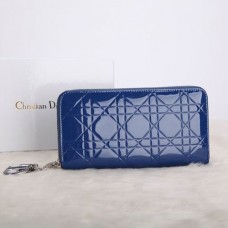 Dior Escapade Geldbörse aus Lackleder D0811 Royalblau